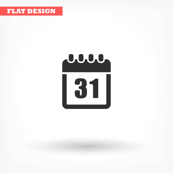 Ícone de vetor de calendário, lorem ipsum Design plano
 - Vetor, Imagem