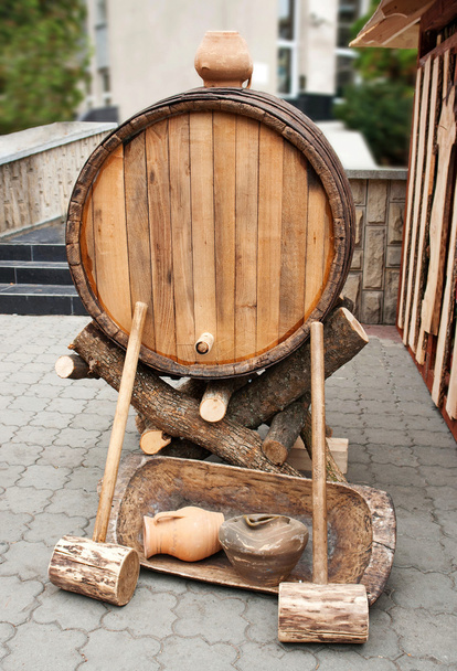 ξύλινα cask3 - Φωτογραφία, εικόνα
