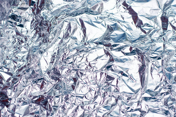Ezüst fólia fényes felülettel háttér - Fotó, kép
