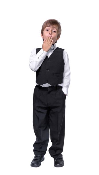 little boy in a tuxedo, isolate on white background - Fotoğraf, Görsel