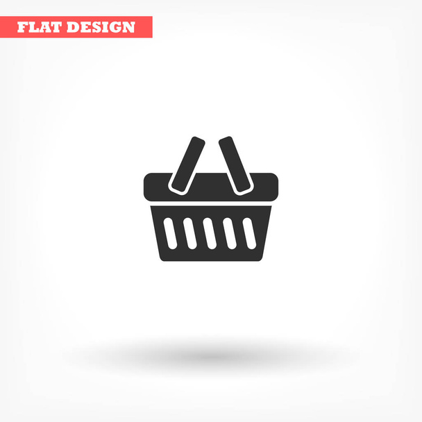 Basket vector icon , lorem ipsum Flat design - Vector, Image