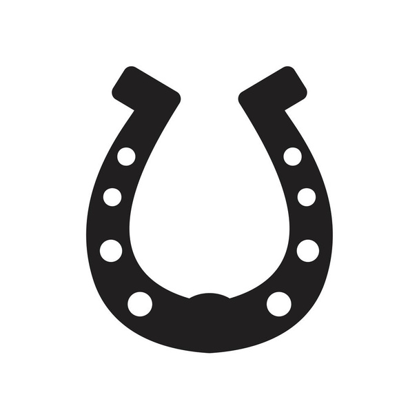 Horse shoe Icon template black color editable. Horse shoe Icon symbol Flat vector illustration for graphic and web design. - ベクター画像