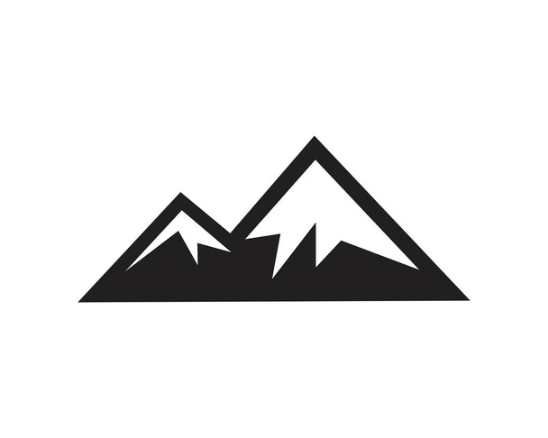 Berg grote natuurlijke rots met sneeuw top icoon template zwart kleur bewerkbaar. Berg grote natuurlijke rots met sneeuw top pictogram symbool Vlakke vector illustratie voor grafisch en web design. - Vector, afbeelding