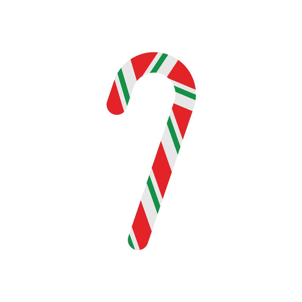 Christmas candy cane Icon template black color editable. Christmas candy cane Icon symbol Flat vector illustration for graphic and web design. - ベクター画像