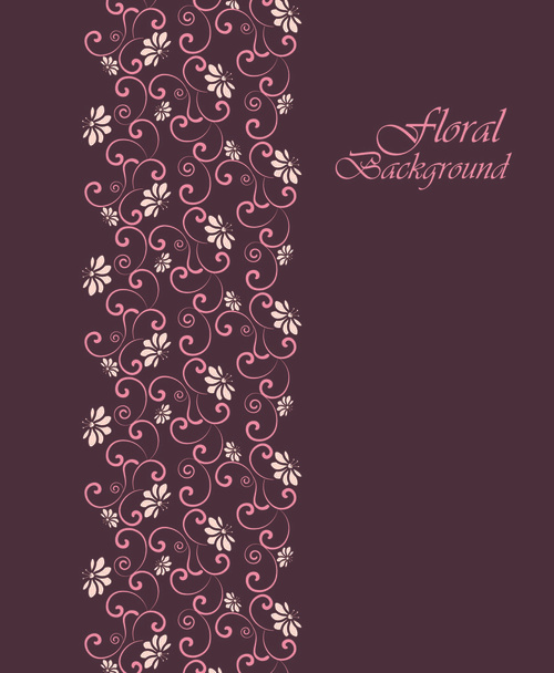 abstract background with swirl floral design - Διάνυσμα, εικόνα