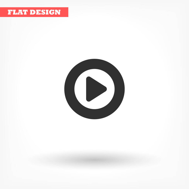 Play-Vektor-Symbol, lorem ipsum flaches Design - Vektor, Bild