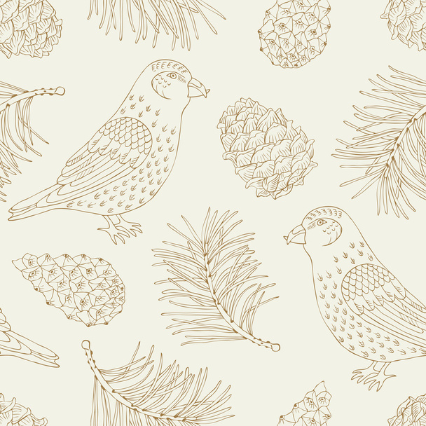 Bird seamless pattern - Vector, Image