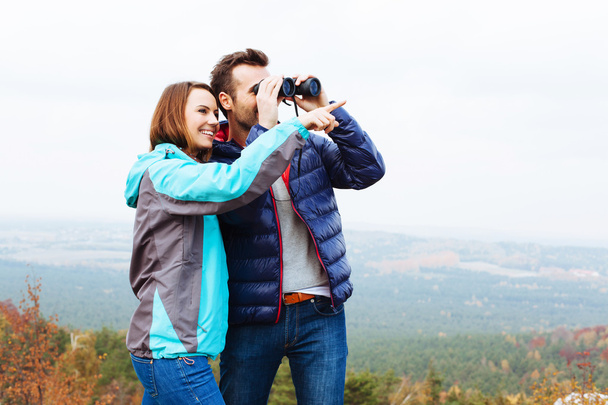 Hikers with binoculars - Fotografie, Obrázek