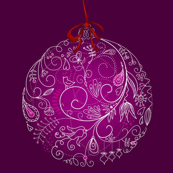 Christmas ball illustration. - Wektor, obraz
