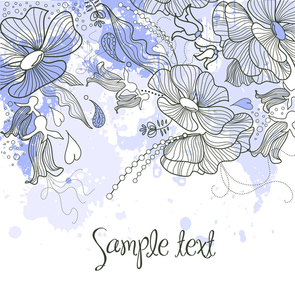 Stylish floral background - Vektor, obrázek