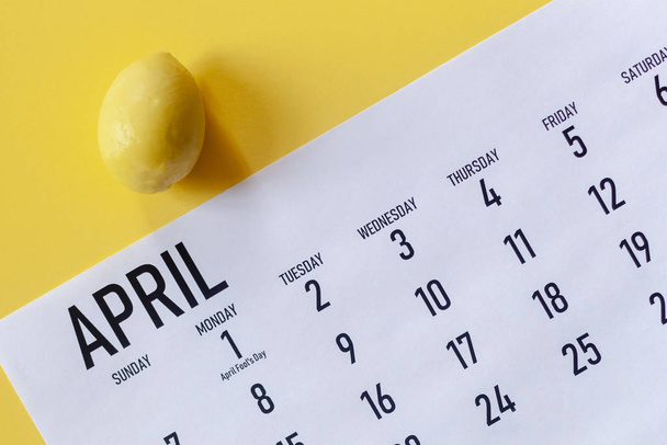 Kwiecień 2020 kalendarz miesięczny - Zdjęcie, obraz
