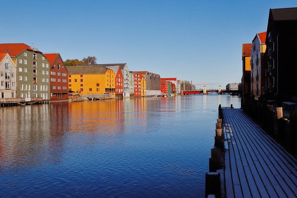 Trondheim eski limanı - Fotoğraf, Görsel