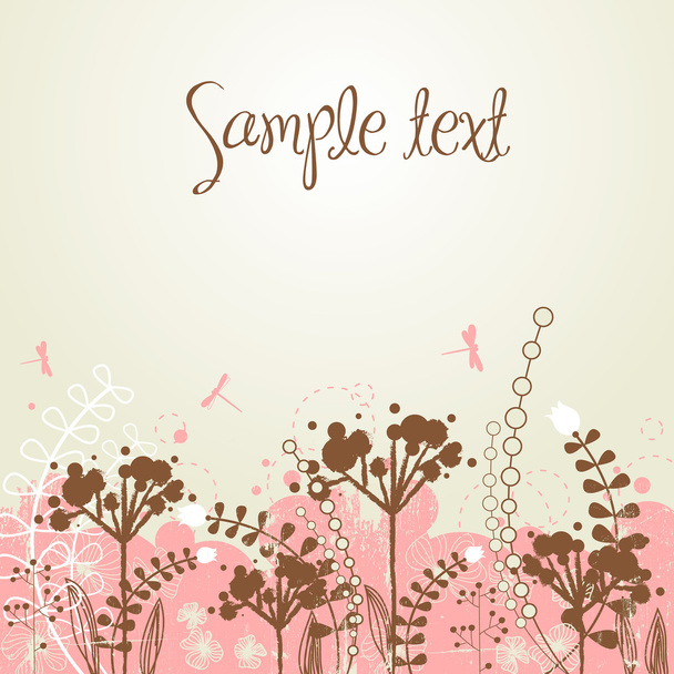 Flower background with place for your text - Vector, imagen