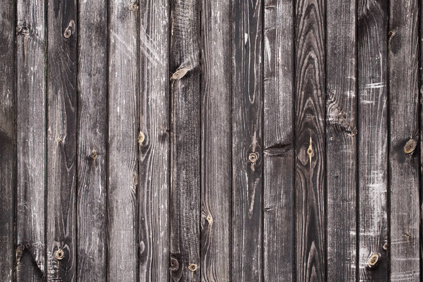 Gray Background Of Old Wooden Board Of Wall. - Fotoğraf, Görsel