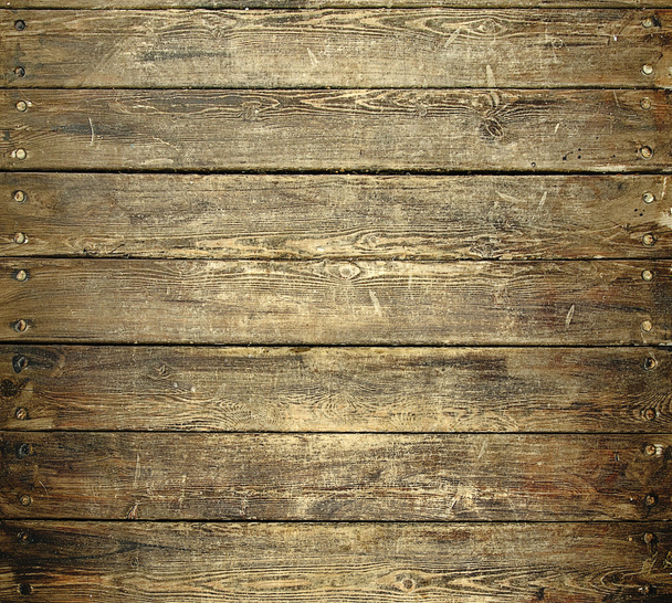 Background of old worn wooden planks with nails - Фото, зображення