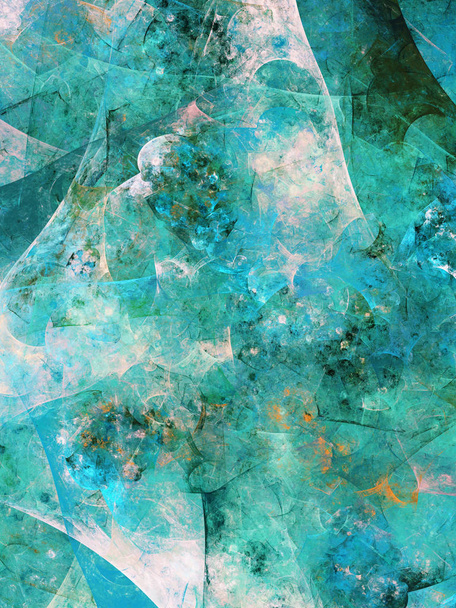 blue abstract fractal background 3d rendering illustration - Фото, зображення
