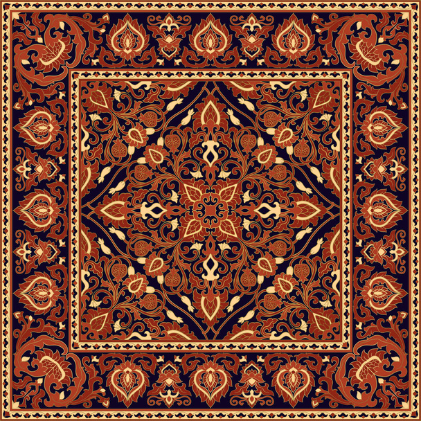 Orientalischer Teppich mit Granatapfel.  - Vektor, Bild
