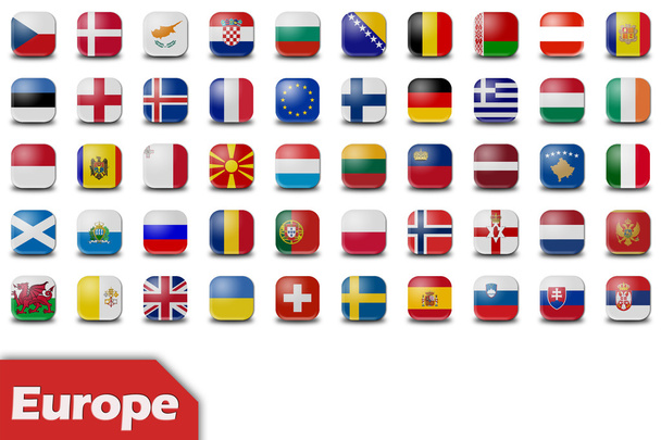 European flag buttons - Photo, Image
