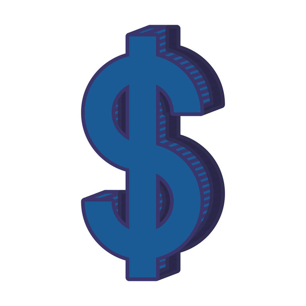 Ізольовані гроші Долар Векторний дизайн
 - Вектор, зображення