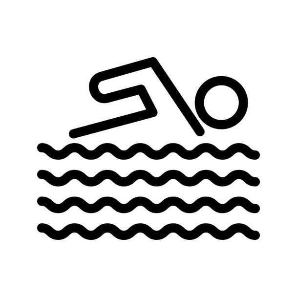 Sommer Schwimmen Symbol Illustration Design - Vektor, Bild