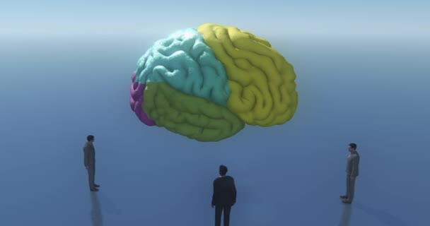 4k menschlicher Blick zum Gehirn, künstliche Intelligenz, abstrakte Zukunftstechnologie. - Filmmaterial, Video