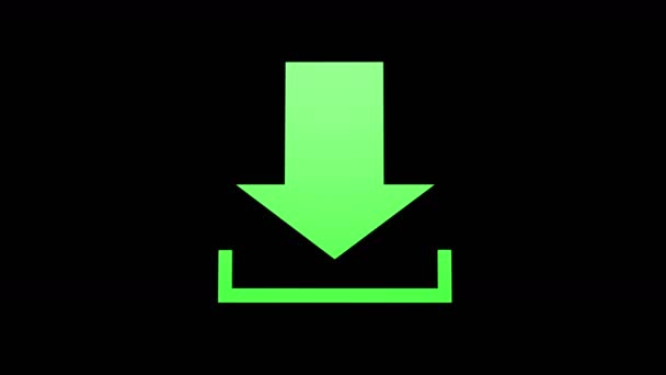 4k,download green arrow loading Files on computer screen,web tech background. - Video