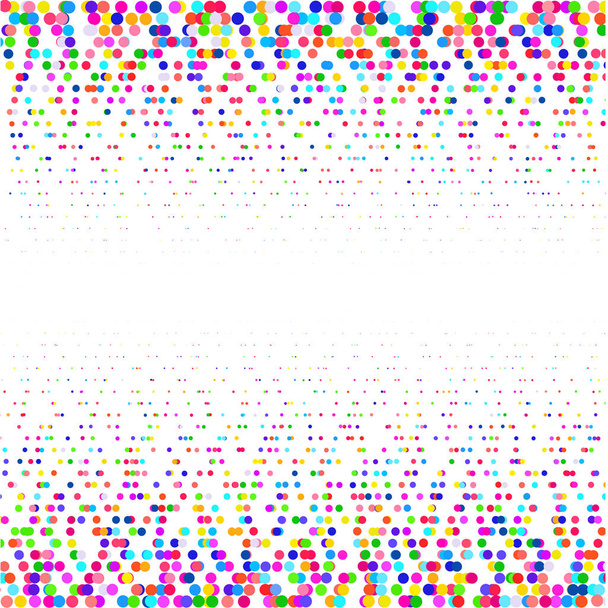 Pontos polka multicoloridos em um fundo branco
 - Vetor, Imagem