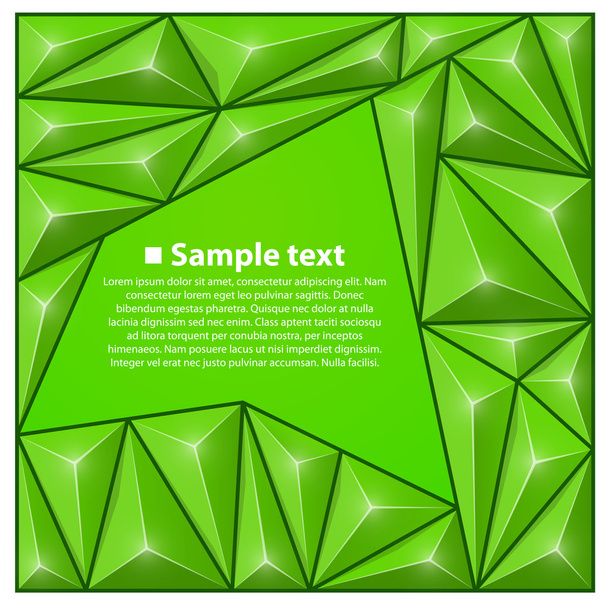 Vector background with triangles. Green - ベクター画像