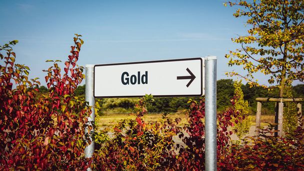 Вуличний знак до золота
 - Фото, зображення