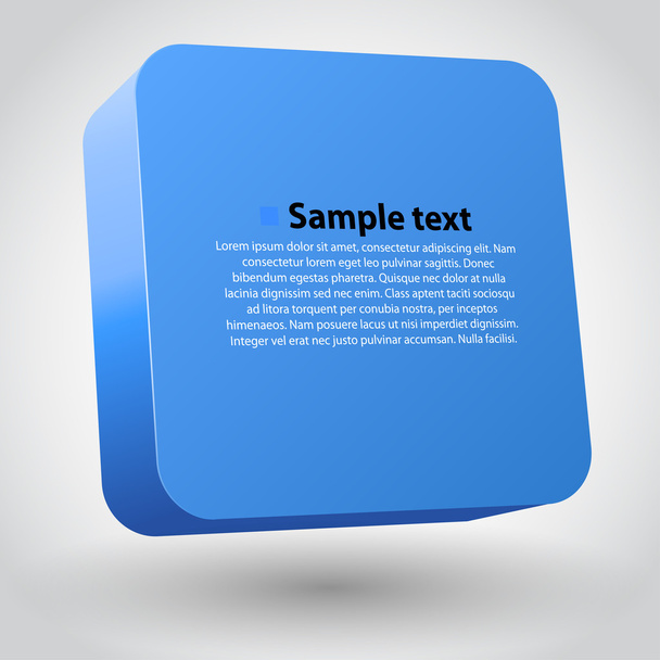Vector illustration of 3d square. Blue variant - Vector, Image