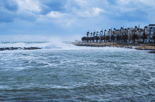Stormy sea at Puglia coast, Italy - Foto, Bild