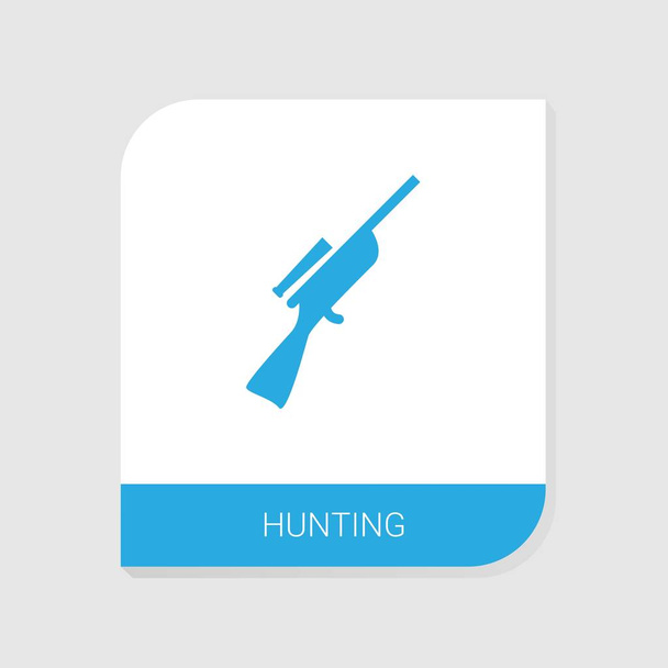 Szerkeszthető töltött vadászati ikon Hobbie ikonok kategóriában. Elszigetelt vektor Vadászat jel fehér háttér - Vektor, kép