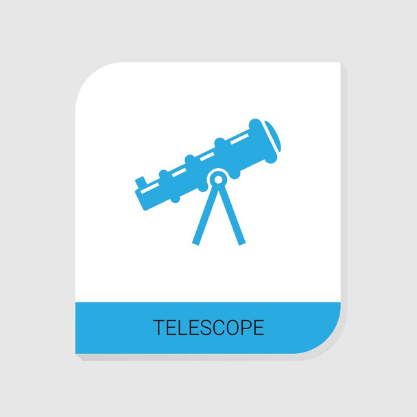 Editable filled telescope icon from Space Exploration icons category. Isolated vector telescope sign on white background - Vector, Image
