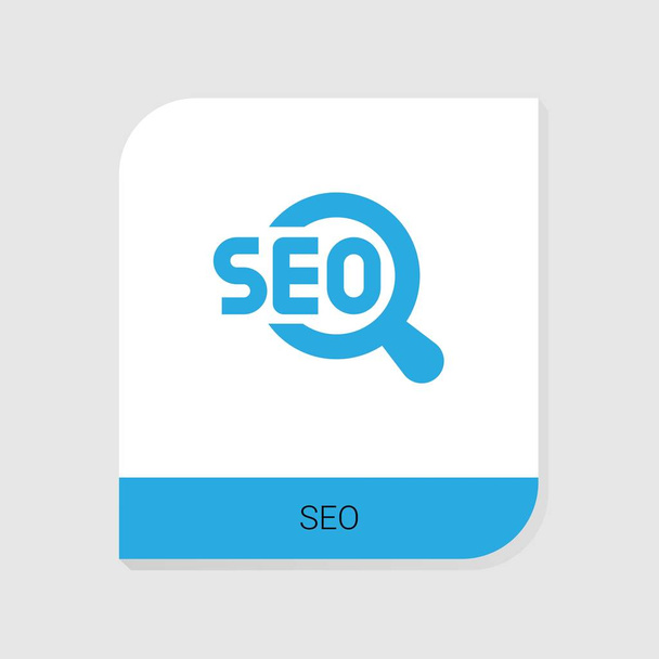 Szerkeszthető Seo ikon Search Engine Optimization ikonok kategóriában. Elszigetelt vektor Seo jel fehér háttér - Vektor, kép