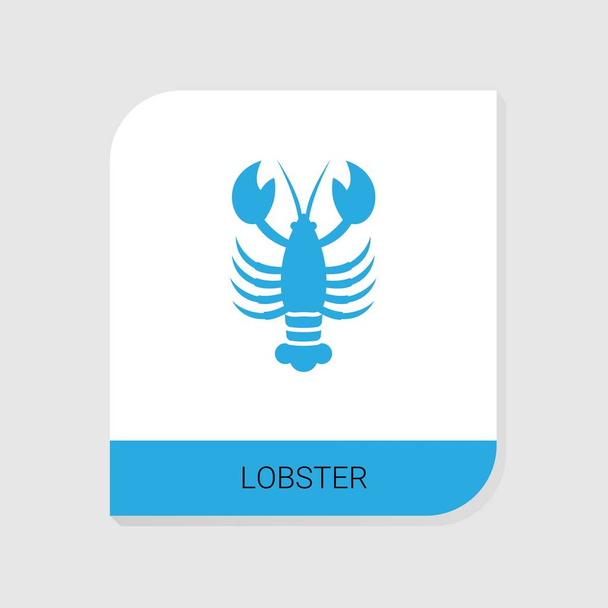 Edytowalna ikona wypełnionego homara z ikon owoców morza kategorii. Izolowany znak wektora homara na białym tle - Wektor, obraz