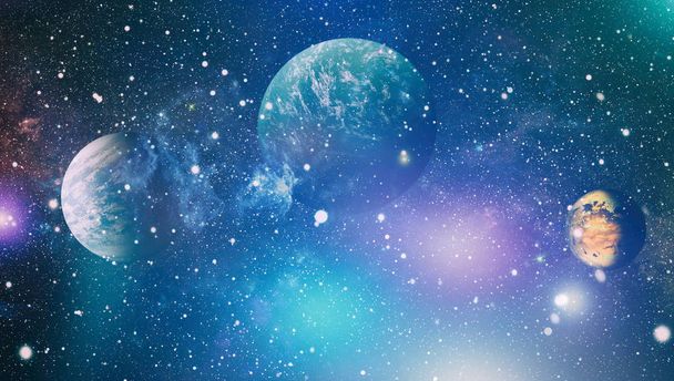 Hermoso cielo nocturno, estrella en el espacio. Collage sobre espacio, ciencia y educación. Elementos de esta imagen proporcionados por la NASA
. - Foto, Imagen