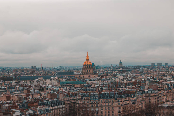 εναέρια άποψη της αρχαίας πόλης του Παρισιού, Γαλλία - Φωτογραφία, εικόνα