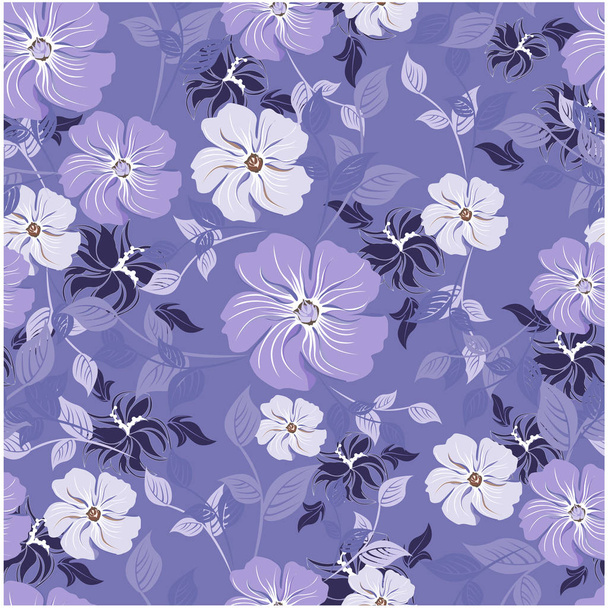 Vector abstract background flowers seamless pattern - Vektor, kép