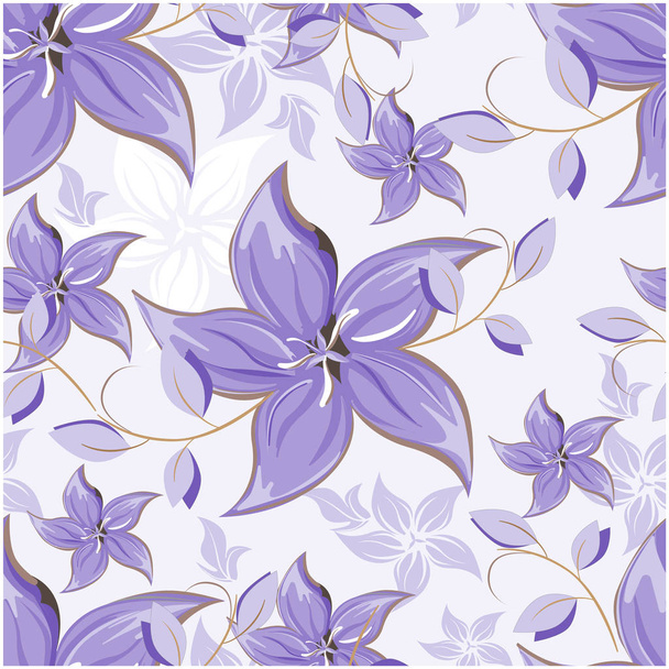 Vector abstract background flowers seamless pattern - Vektori, kuva