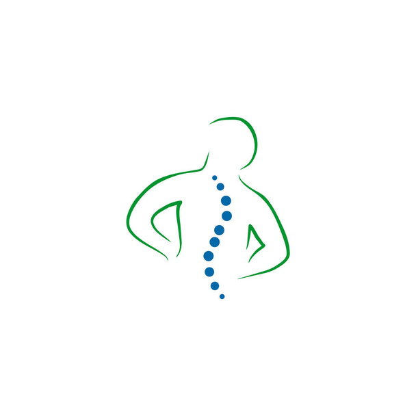Chiropractic clínica logotipo design vetor modelo - Vetor, Imagem