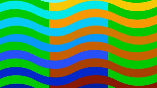 wavy colorful stripes crossing the frame - Filmati, video