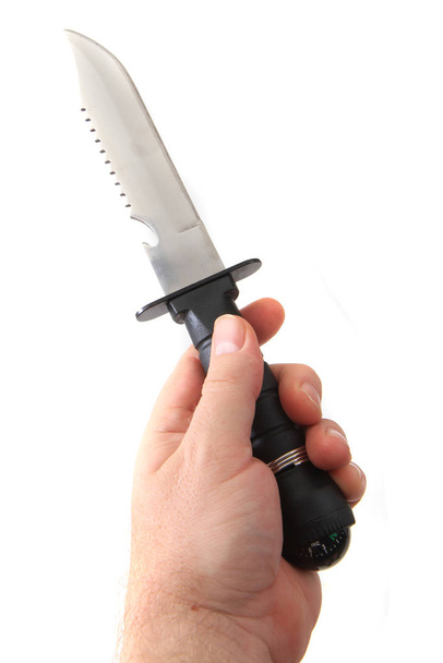 бойовий ніж в руці ізольований
 - Фото, зображення