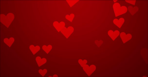 Flying hearts. Red heart. - Footage, Video