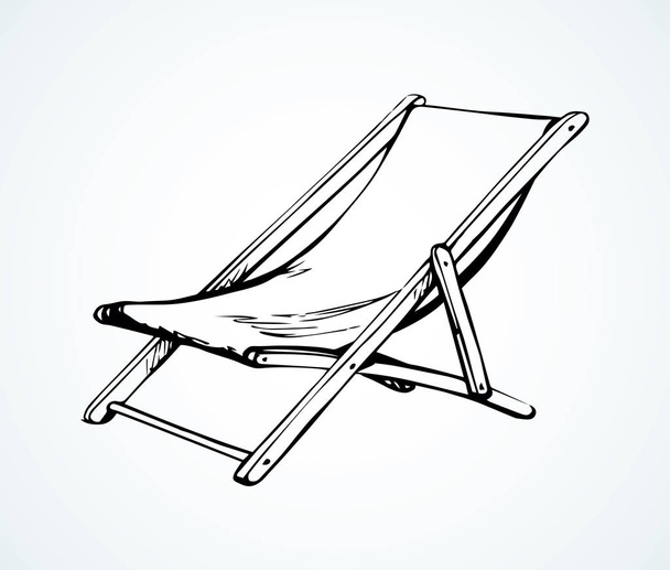 Strand szék. Vektor szabadkézi rajz - Vektor, kép