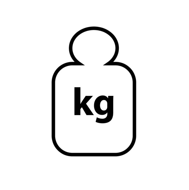 kilogram icon on white background - Vector, Image