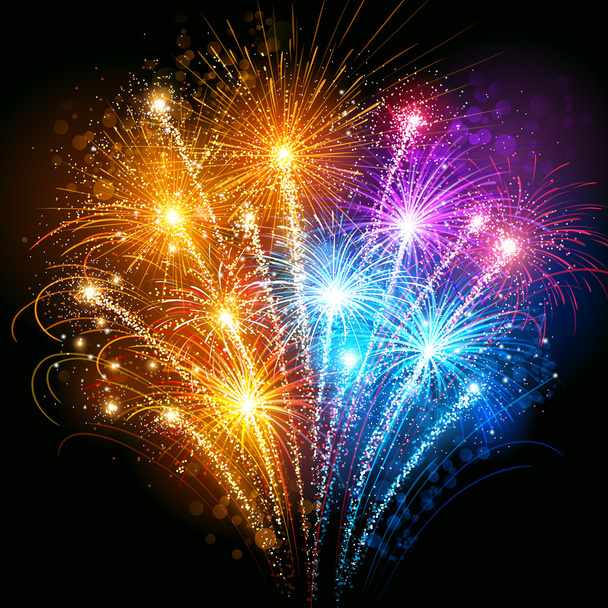 Colorful fireworks - Vector, Image