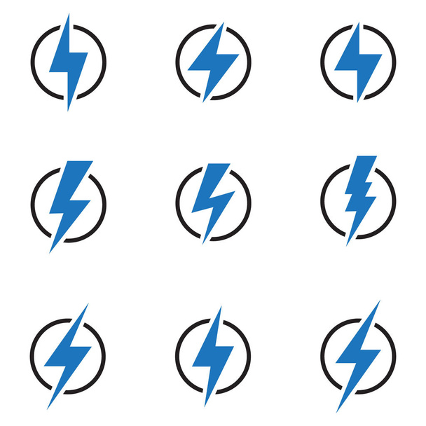 Wektor ikony energii elektrycznej pioruna - Wektor, obraz
