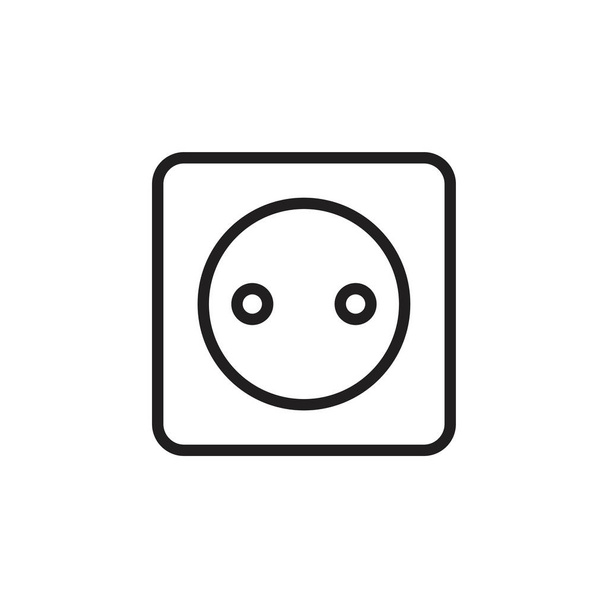 Plug socket plantilla icono de color negro editable. Plug socket icon symbol Ilustración vectorial plana para diseño gráfico y web
. - Vector, imagen