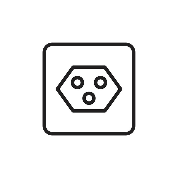 Plug-Socket-Icon-Vorlage schwarze Farbe editierbar. Symbol für Steckdosen-Symbol Flache Vektordarstellung für Grafik- und Webdesign - Vektor, Bild