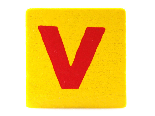 Wooden Children's Toy Alphabet Blocks On White Background. - Photo, Image